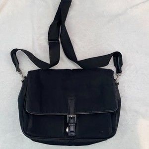 Coach Mercer black twill leather detail crossbody bag (VTG?)